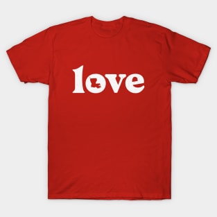 Retro Love Louisiana State Outline // Louisiana State Pride T-Shirt